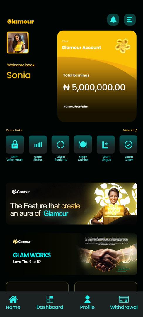 GLAMOUR Dashboard Preview